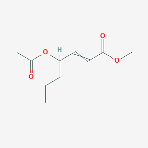 Methyl 4-(acetyloxy)hept-2-enoate