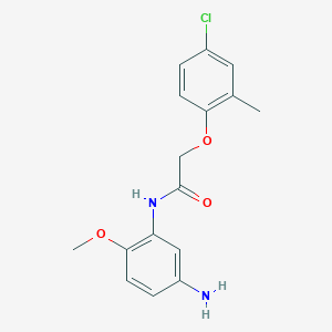 molecular formula C16H17ClN2O3 B1437803 N-(5-Amino-2-methoxyphenyl)-2-(4-chloro-2-methylphenoxy)acetamide CAS No. 1020054-43-6