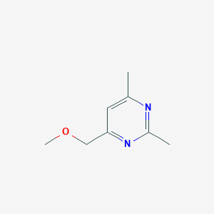 molecular formula C8H12N2O B14378033 4-(Methoxymethyl)-2,6-dimethylpyrimidine CAS No. 89966-90-5