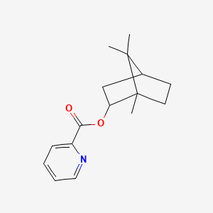 molecular formula C16H21NO2 B14378070 1,7,7-Trimethylbicyclo[2.2.1]heptan-2-yl pyridine-2-carboxylate CAS No. 88382-43-8