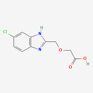 molecular formula C10H9ClN2O3 B1437813 [(5-氯-1H-苯并咪唑-2-基)甲氧基]-乙酸 CAS No. 933682-39-4
