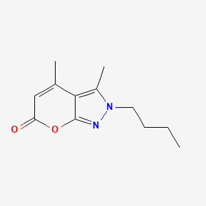 2-Butyl-3,4-dimethylpyrano[2,3-c]pyrazol-6(2H)-one