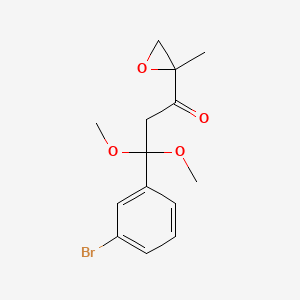 3-(3-Bromophenyl)-3,3-dimethoxy-1-(2-methyloxiran-2-yl)propan-1-one