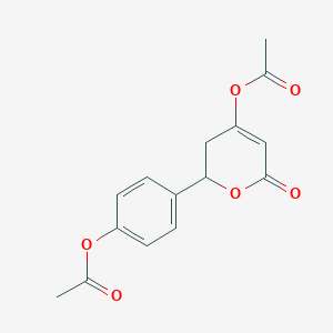 4-[4-(Acetyloxy)-6-oxo-3,6-dihydro-2H-pyran-2-yl]phenyl acetate