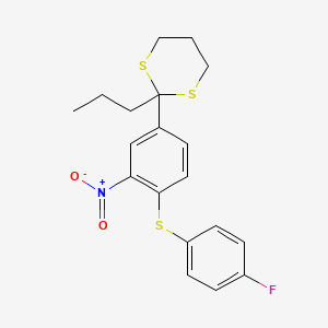 2-{4-[(4-Fluorophenyl)sulfanyl]-3-nitrophenyl}-2-propyl-1,3-dithiane