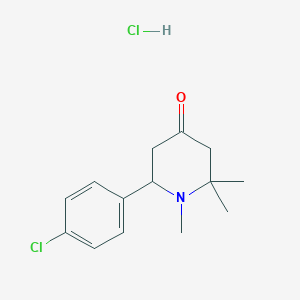 6-(4-Chlorophenyl)-1,2,2-trimethylpiperidin-4-one;hydrochloride