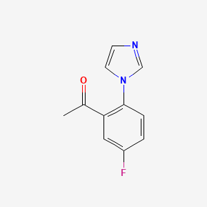 molecular formula C11H9FN2O B1437824 1-[5-fluoro-2-(1H-imidazol-1-yl)phenyl]ethan-1-one CAS No. 1019570-58-1