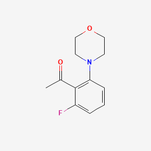 molecular formula C12H14FNO2 B1437826 1-[2-氟-6-(吗啉-4-基)苯基]乙烷-1-酮 CAS No. 1019569-01-7