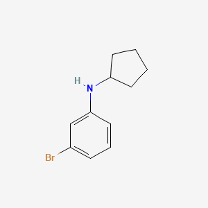 molecular formula C11H14BrN B1437827 3-bromo-N-cyclopentylaniline CAS No. 1020995-53-2