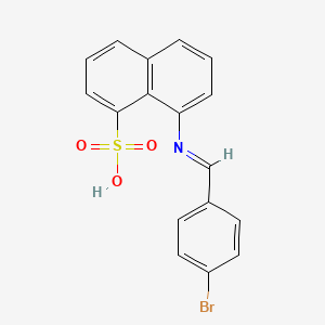 8-{(E)-[(4-Bromophenyl)methylidene]amino}naphthalene-1-sulfonic acid