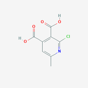 molecular formula C8H6ClNO4 B14378316 2-Chloro-6-methylpyridine-3,4-dicarboxylic acid CAS No. 89894-11-1