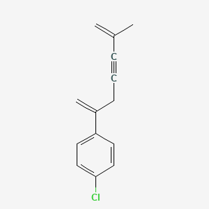 molecular formula C14H13Cl B14378320 1-Chloro-4-(6-methylhepta-1,6-dien-4-yn-2-yl)benzene CAS No. 88702-41-4