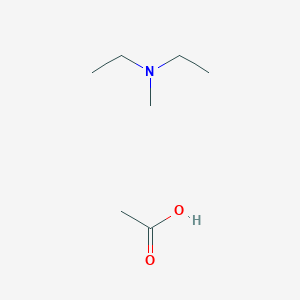 molecular formula C7H17NO2 B14378323 acetic acid;N-ethyl-N-methylethanamine CAS No. 89803-36-1