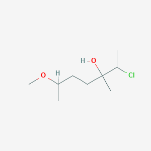 2-Chloro-6-methoxy-3-methylheptan-3-ol