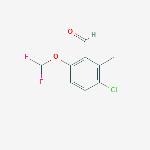 3-Chloro-6-(difluoromethoxy)-2,4-dimethylbenzaldehyde