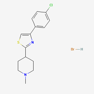 4-(4-Chlorophenyl)-2-(1-methylpiperidin-4-yl)-1,3-thiazole;hydrobromide