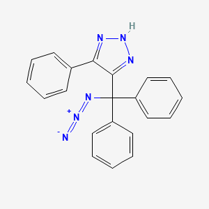 molecular formula C21H16N6 B14378400 4-[Azido(diphenyl)methyl]-5-phenyl-2H-1,2,3-triazole CAS No. 88596-65-0