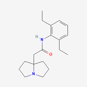 molecular formula C19H28N2O B14378420 N-(2,6-Diethylphenyl)-2-(tetrahydro-1H-pyrrolizin-7a(5H)-yl)acetamide CAS No. 88069-54-9