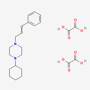 1-Cyclohexyl-4-(3-phenylprop-2-enyl)piperazine;oxalic acid