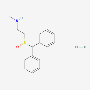 molecular formula C16H20ClNOS B14378653 2-benzhydrylsulfinyl-N-methylethanamine;hydrochloride CAS No. 90213-08-4