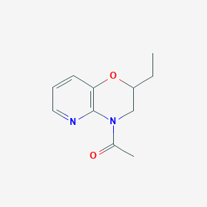 molecular formula C11H14N2O2 B14378676 1-(2-Ethyl-2,3-dihydro-4H-pyrido[3,2-b][1,4]oxazin-4-yl)ethan-1-one CAS No. 89970-20-7