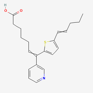 7-[5-(Pent-1-EN-1-YL)thiophen-2-YL]-7-(pyridin-3-YL)hept-6-enoic acid