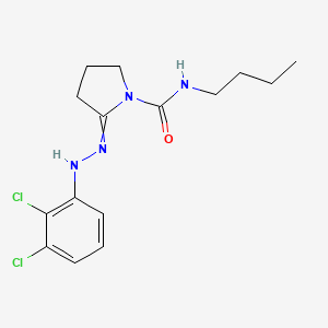 N-Butyl-2-[2-(2,3-dichlorophenyl)hydrazinylidene]pyrrolidine-1-carboxamide