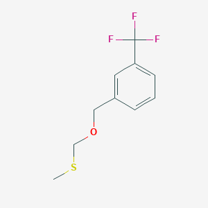 molecular formula C10H11F3OS B14378710 1-{[(Methylsulfanyl)methoxy]methyl}-3-(trifluoromethyl)benzene CAS No. 88023-85-2