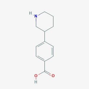 molecular formula C12H15NO2 B1437872 4-(哌啶-3-基)苯甲酸 CAS No. 889942-43-2