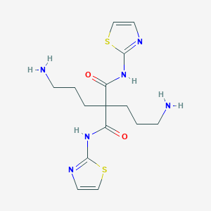 2,2-Bis(3-aminopropyl)-N~1~,N~3~-bis(1,3-thiazol-2-yl)propanediamide