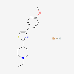 molecular formula C17H23BrN2OS B14378787 2-(1-Ethylpiperidin-4-yl)-4-(4-methoxyphenyl)-1,3-thiazole;hydrobromide CAS No. 88654-53-9