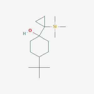 4-tert-Butyl-1-[1-(trimethylsilyl)cyclopropyl]cyclohexan-1-ol