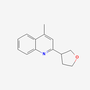 molecular formula C14H15NO B14378830 4-Methyl-2-(oxolan-3-yl)quinoline CAS No. 87991-97-7