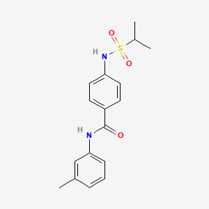 molecular formula C17H20N2O3S B14378833 N-(3-Methylphenyl)-4-[(propane-2-sulfonyl)amino]benzamide CAS No. 90233-92-4