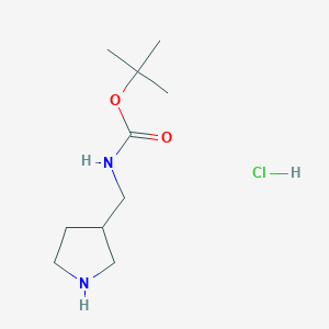 molecular formula C10H21ClN2O2 B1437885 叔丁基（吡咯烷-3-基甲基）氨基甲酸酯盐酸盐 CAS No. 1188263-69-5