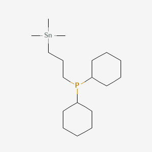 Dicyclohexyl[3-(trimethylstannyl)propyl]phosphane