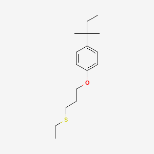 molecular formula C16H26OS B14378889 1-[3-(Ethylsulfanyl)propoxy]-4-(2-methylbutan-2-YL)benzene CAS No. 90184-15-9