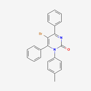 molecular formula C23H17BrN2O B14378908 5-Bromo-1-(4-methylphenyl)-4,6-diphenylpyrimidin-2(1H)-one CAS No. 88039-42-3