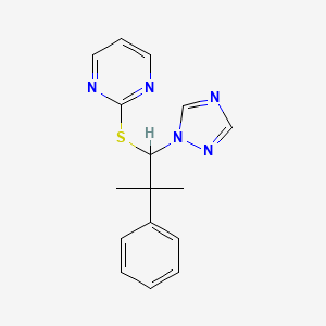 2-{[2-Methyl-2-phenyl-1-(1H-1,2,4-triazol-1-yl)propyl]sulfanyl}pyrimidine