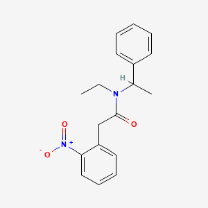 molecular formula C18H20N2O3 B14378954 N-Ethyl-2-(2-nitrophenyl)-N-(1-phenylethyl)acetamide CAS No. 88066-55-1