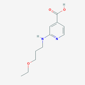molecular formula C11H16N2O3 B1437898 2-[(3-Ethoxypropyl)amino]isonicotinic acid CAS No. 1019359-56-8