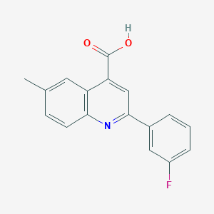 molecular formula C17H12FNO2 B1437902 2-(3-Fluorophenyl)-6-methylquinoline-4-carboxylic acid CAS No. 1036521-09-1