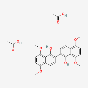 Acetic acid;2-(1-hydroxy-5,8-dimethoxynaphthalen-2-yl)-5,8-dimethoxynaphthalen-1-ol