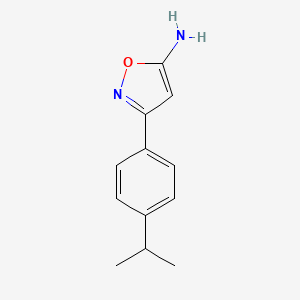molecular formula C12H14N2O B1437905 3-[4-(丙烷-2-基)苯基]-1,2-恶唑-5-胺 CAS No. 1020996-98-8