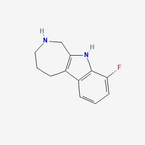 molecular formula C12H13FN2 B1437906 9-氟-1H,2H,3H,4H,5H,10H-氮杂菲并[3,4-b]吲哚 CAS No. 1042626-47-0