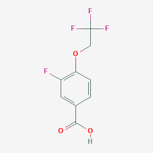 molecular formula C9H6F4O3 B1437910 3-Fluoro-4-(2,2,2-trifluoroethoxy)benzoic acid CAS No. 1020998-55-3