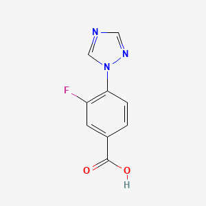 molecular formula C9H6FN3O2 B1437911 3-氟-4-(1H-1,2,4-三唑-1-基)苯甲酸 CAS No. 1020934-33-1