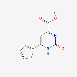 molecular formula C9H6N2O4 B1437914 6-(Furan-2-yl)-2-hydroxypyrimidine-4-carboxylic acid CAS No. 1010897-15-0