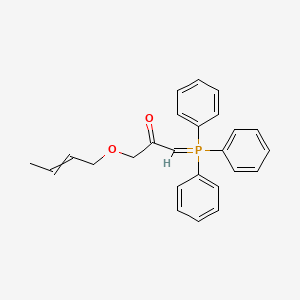 B14379143 1-[(But-2-en-1-yl)oxy]-3-(triphenyl-lambda~5~-phosphanylidene)propan-2-one CAS No. 89540-54-5