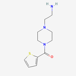molecular formula C11H17N3OS B1437920 (2-[4-(2-Thienylcarbonyl)piperazin-1-YL]ethyl)amine CAS No. 1018255-96-3